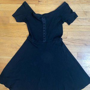 Wild Fable Sz M Black, Off the Shoulder Mini Dress